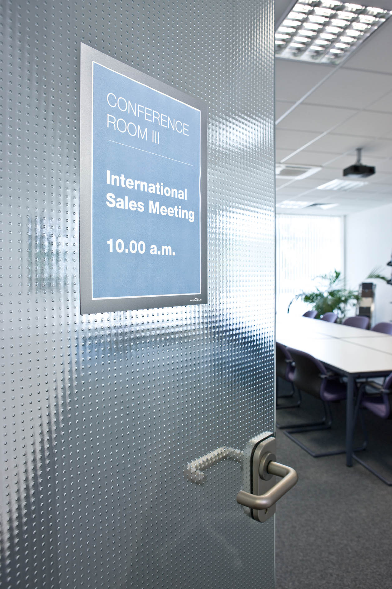 Duraframe A4 Self-Adhesive Poster Sign Holder - Silver (2 Pack) | Wall Mount Display for Offices, Retail Stores & Classrooms