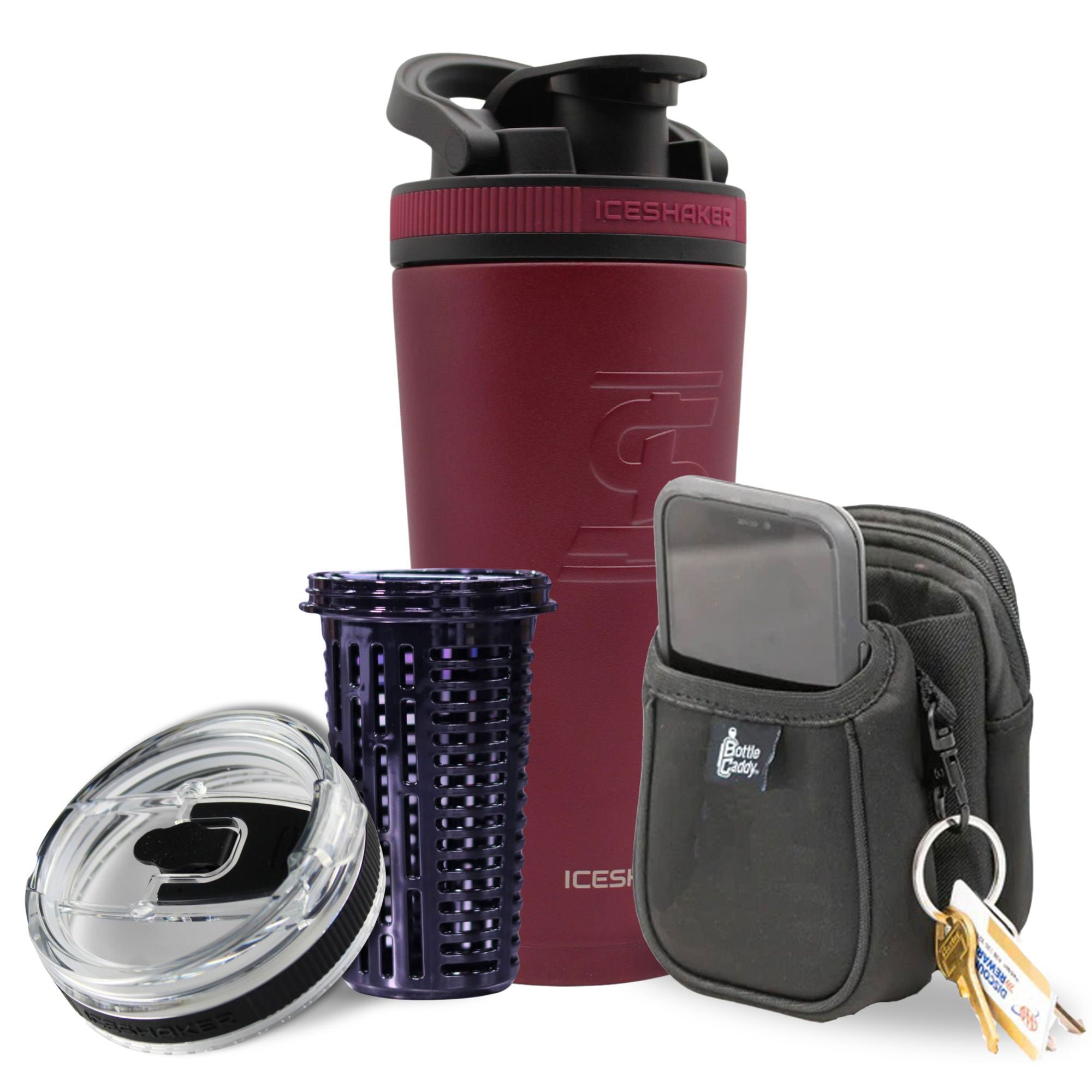 26oz Maroon Stainless Steel Ice Shaker Cup with Lid - Perfect for Protein Shakes, Gym Workouts & Post-Workout Recovery