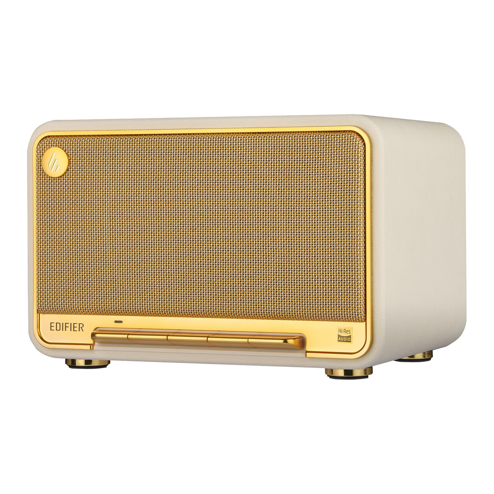 Edifier D32 Retro Bluetooth Speaker - 60W Portable Wireless Speaker with Wi-Fi, AirPlay2 & Multi-Point Connection - 11H Playtime - White - Perfect for Home, Office & Outdoor Use