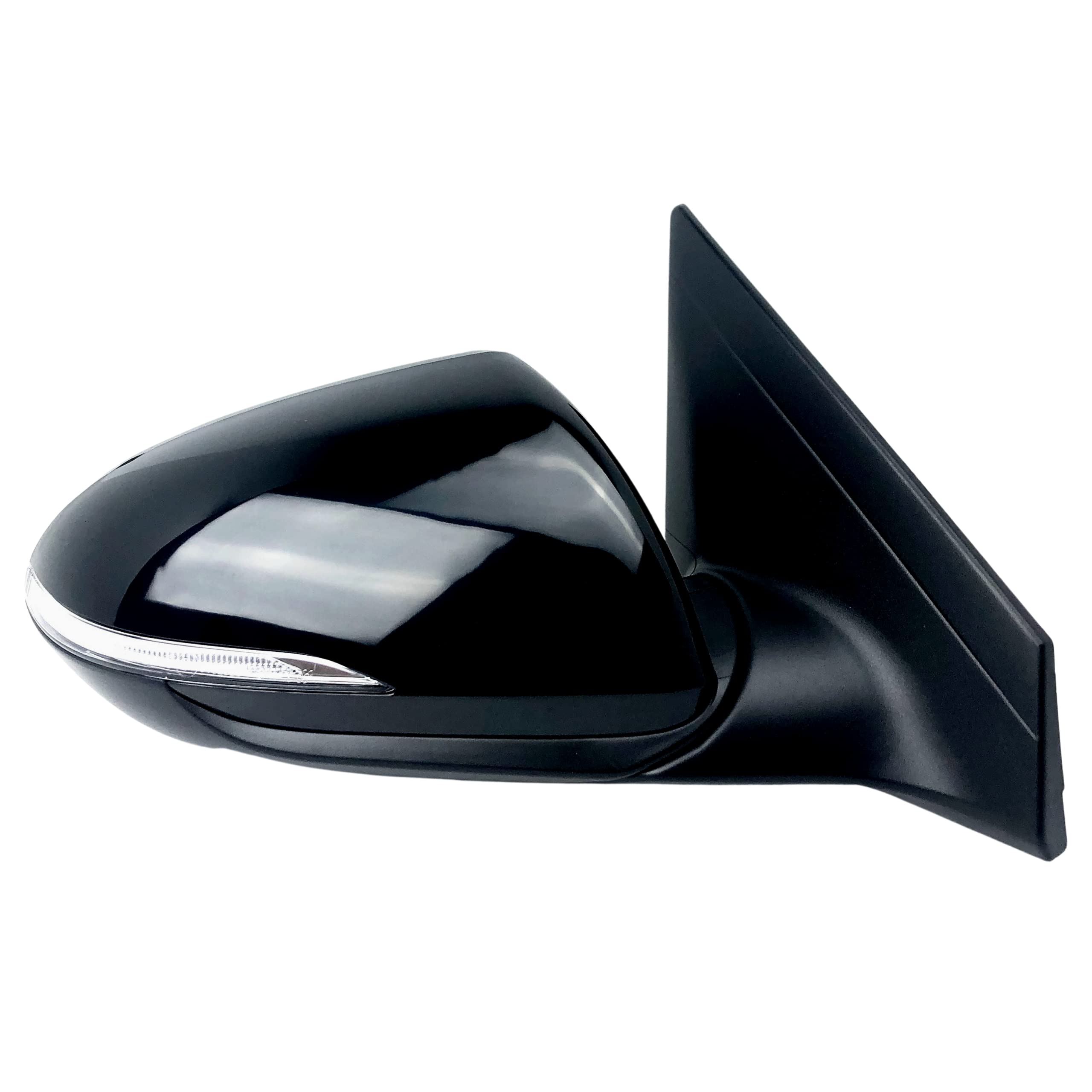 Spieg HY1321232 Passenger Side Mirror Replacement for Hyundai Elantra 2017-2018 - Power Heated Turn Signal with Blind Spot Monitoring, Paintable Black 8PIN (Right Side) - Perfect for Winter Driving and Enhanced Safety
