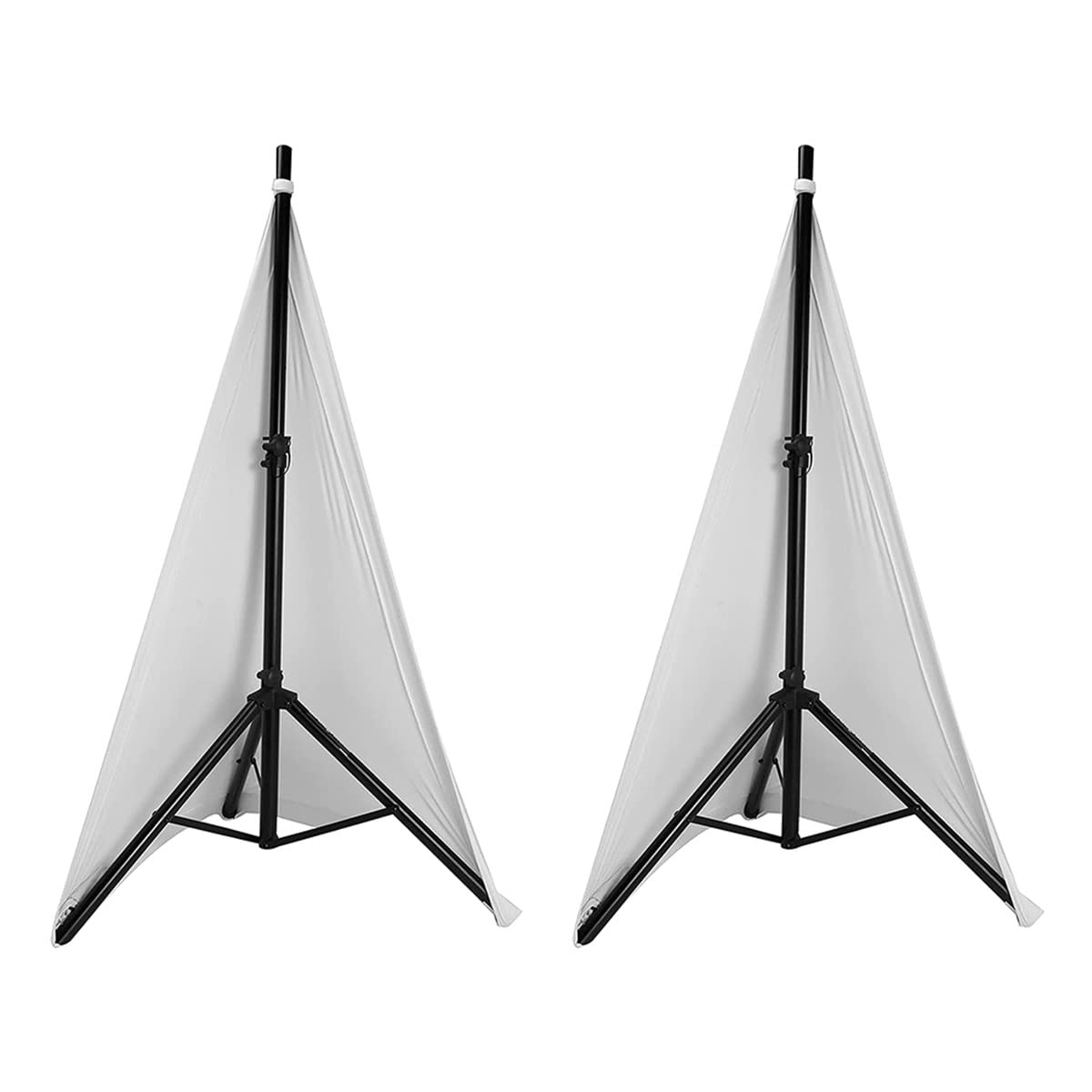Universal DJ Light Speaker Stand Cover - Double Sided Tripod Stand Skirt with Stretchable Material (2Pcs) - Perfect for Nightclubs, Stage Shows & Live Events