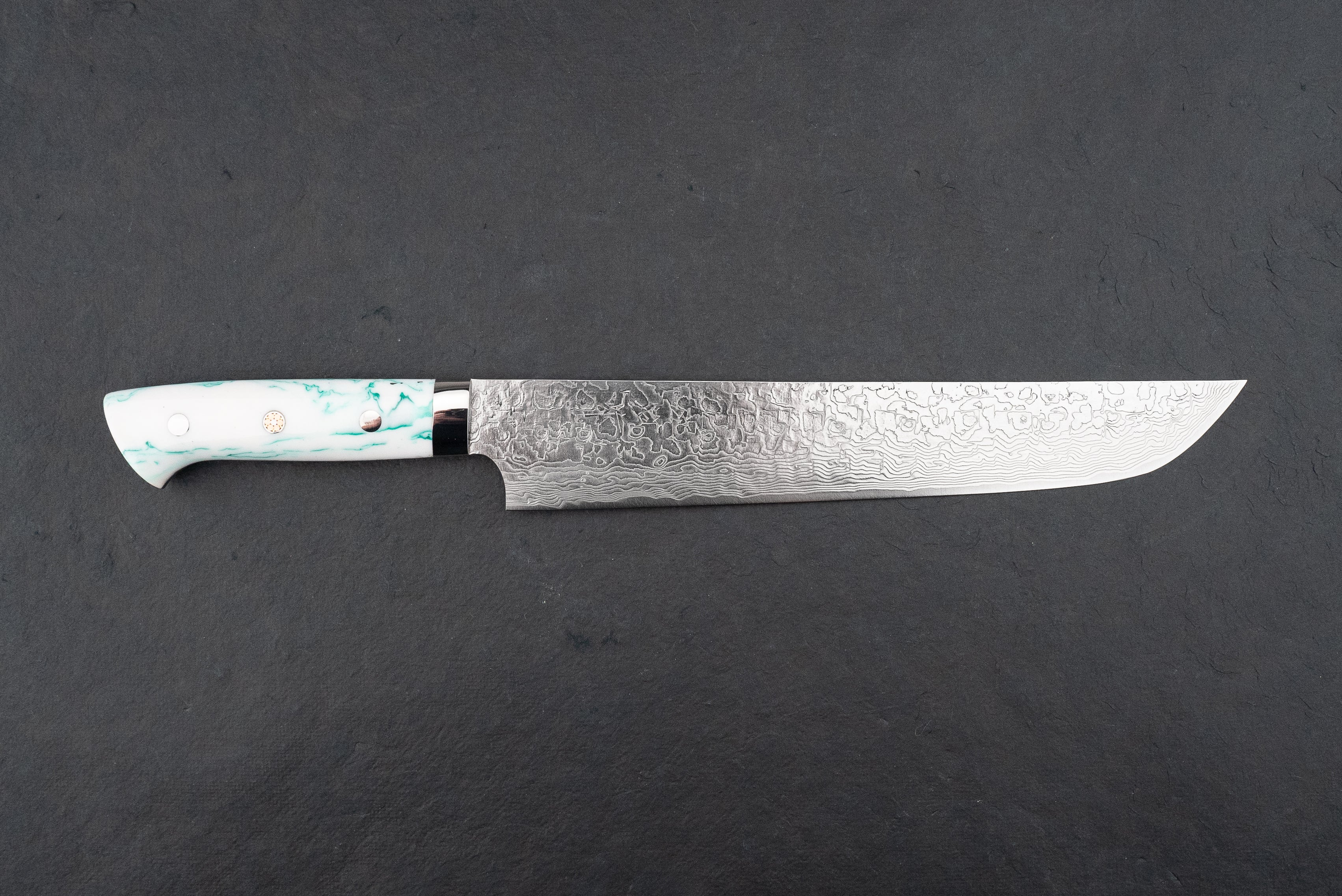 Premium Takeshi Saji SG2 Nickel Damascus 240mm Sujihiki Knife - Japanese High-Carbon Steel Chef Knife for Slicing Meat, Sushi & Vegetables - Perfect for Professional Chefs & Home Cooking Enthusiasts
