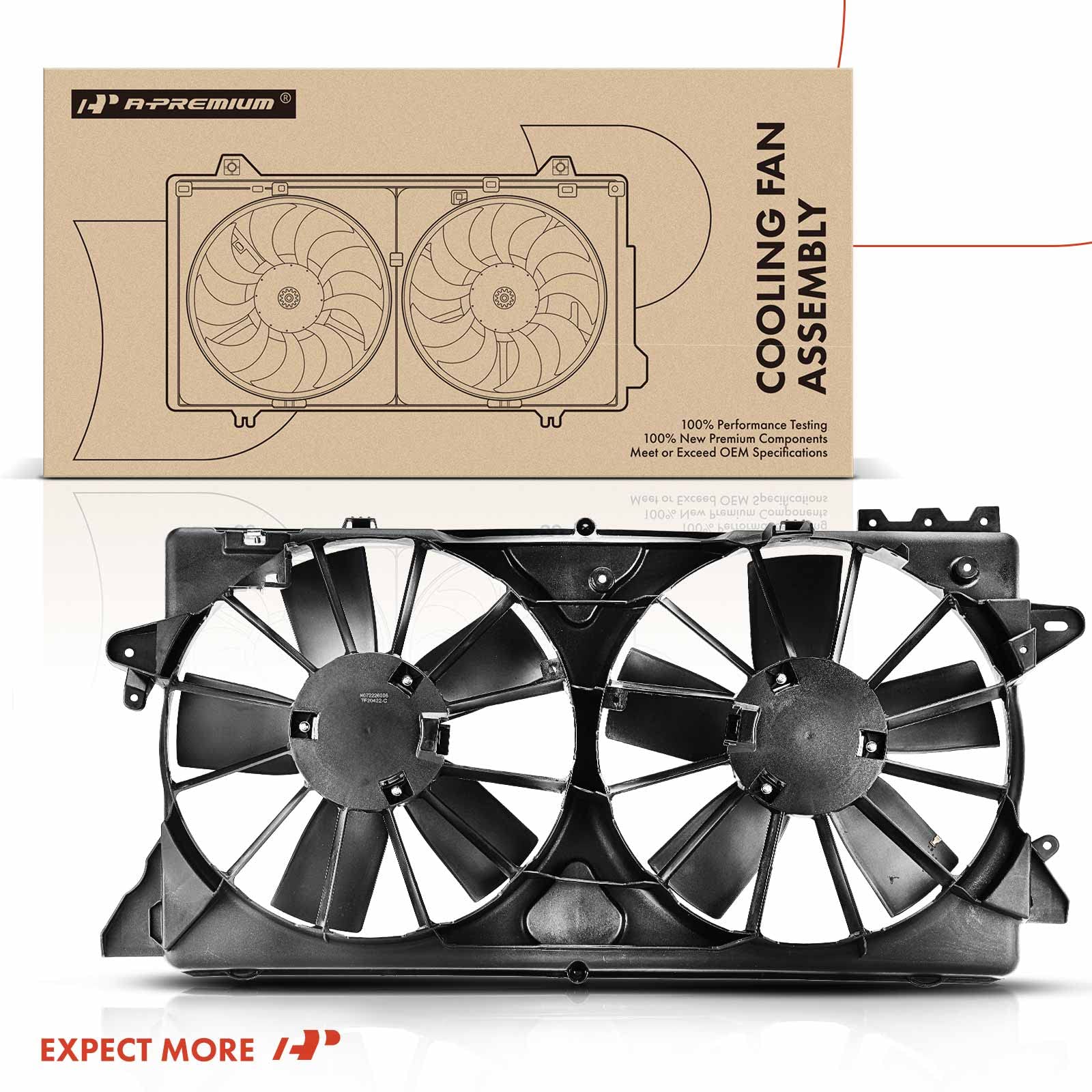 Premium Engine Radiator Cooling Fan Assembly for Ford F-150 (2010-2014), Expedition (2010-2013/2015-2017) & Lincoln Navigator (2010-2017) - Direct Replacement for AL3Z8C607A, BL3Z8C607B - Perfect for Overheating Prevention & Engine Cooling System Repair