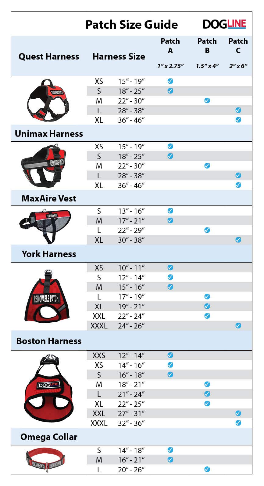 Dogline Security Removable VELCRO Patches - Small & Medium Size for Tactical Gear, Military Uniforms & Outdoor Activities