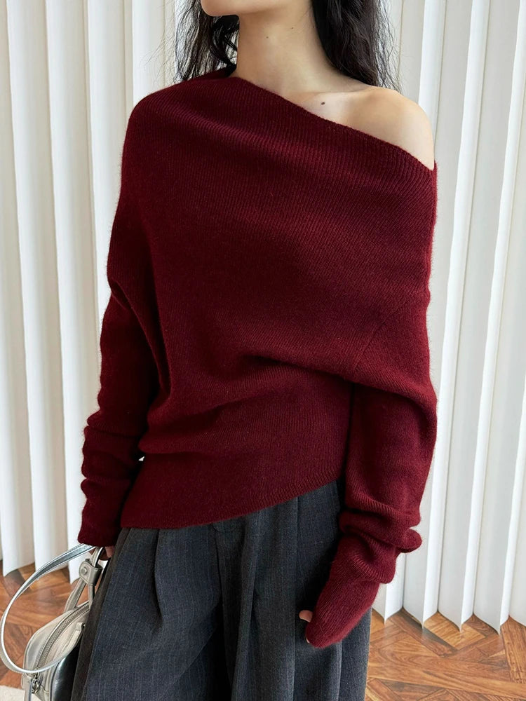 42% Wool Elegant Knit Sweater for Women - Long Sleeve Turtleneck Pullover, Fashionable Autumn/Winter 2025 (Style 1DH9240) - Perfect for Office Wear, Casual Outings and Holiday Gatherings