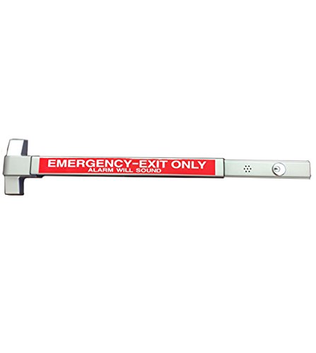 Aluminum Push Bar Panic Exit Device with EAK Alarm Kit for 36-Inch Doors - Emergency Exit Solution for Commercial Buildings, Schools, and Public Spaces