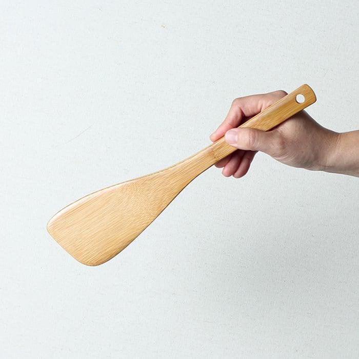 Natural Bamboo Kitchen Turner - Japanese Wooden Spatula 300mm - Eco-Friendly Cooking Utensil for Flipping, Stirring & Serving - Perfect for Pancakes, Eggs & Stir-Fry