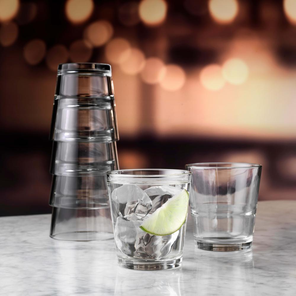 Libbey Restaurant Basics 12 Oz Stackable Rocks Glasses - Set of 24 for Bars, Restaurants & Home Entertaining - Durable Whiskey, Cocktail & Iced Beverage Glasses