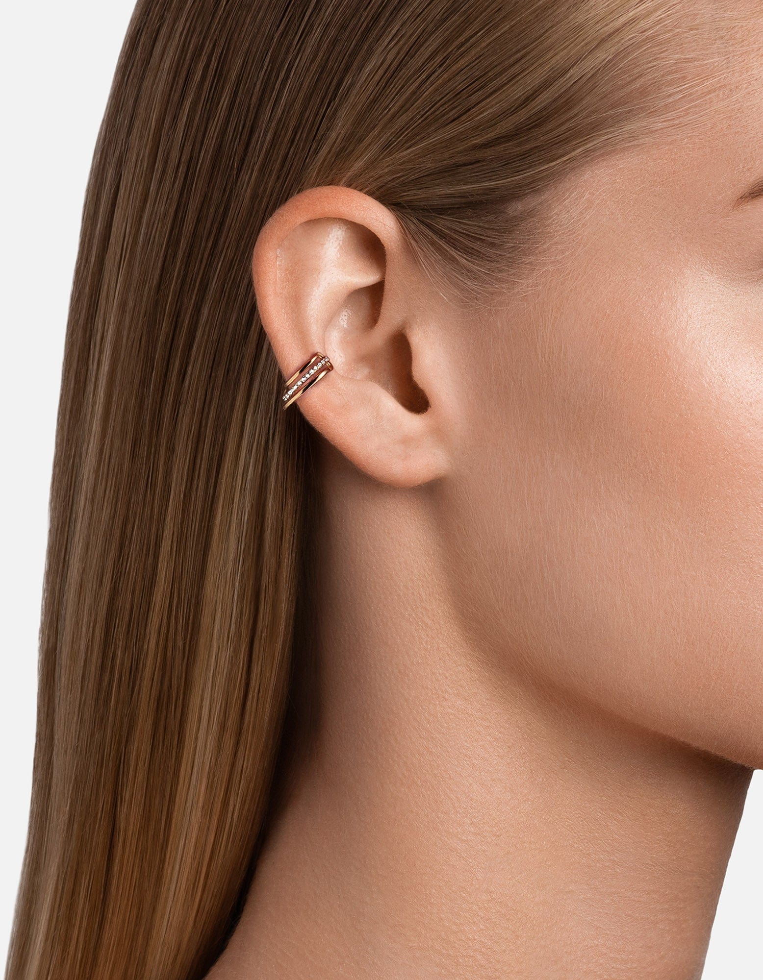 Adin Earring Cuff - 14K Gold Vermeil & Genuine Topaz Ear Cuff for Women - Perfect for Parties, Weddings & Everyday Elegant Style