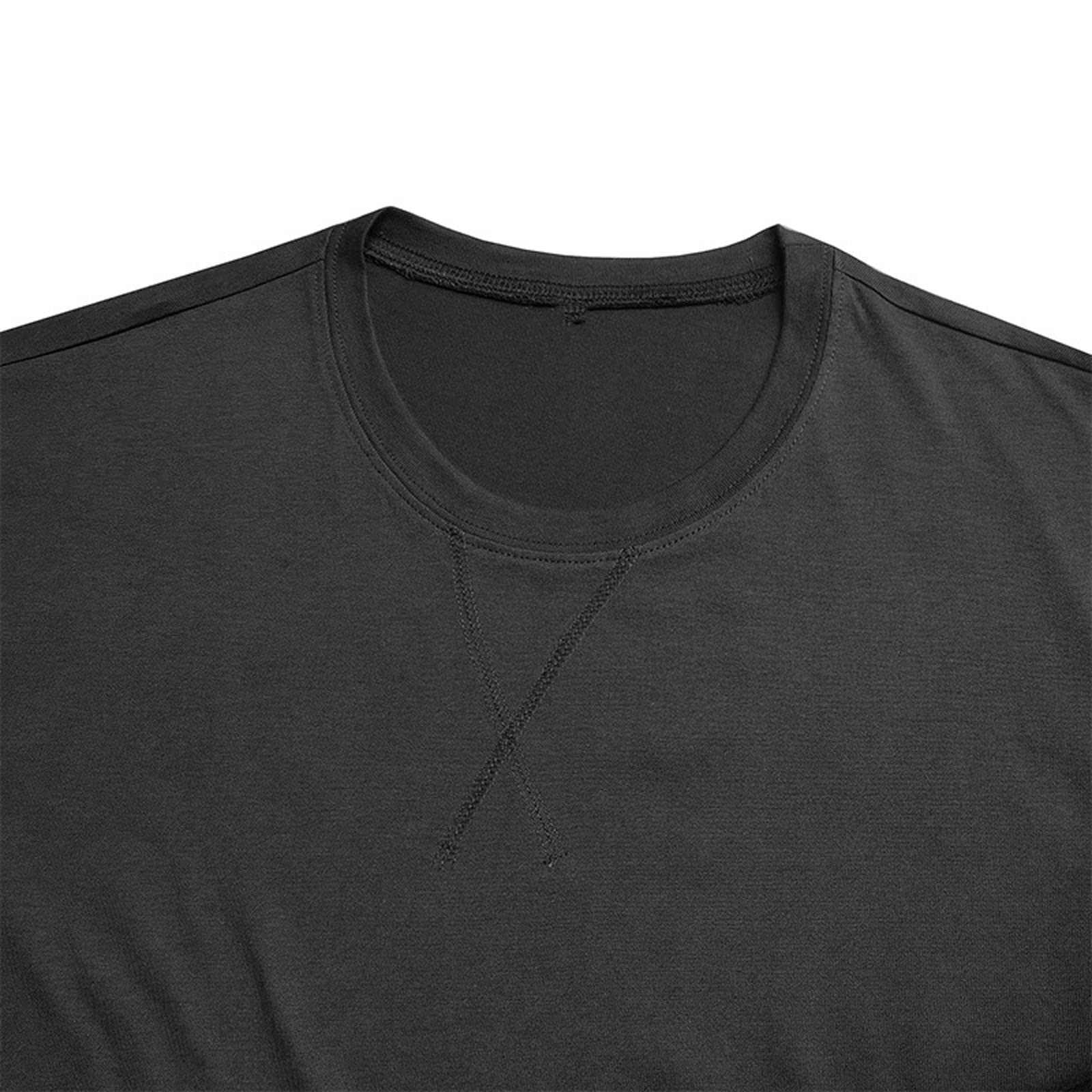 Men's Casual Longline Crewneck T-Shirt - Hipster Hip Hop Style, Cotton Muscle Gym Workout Athletic Shirt for Men | Perfect for Streetwear, Gym Training & Everyday Comfort