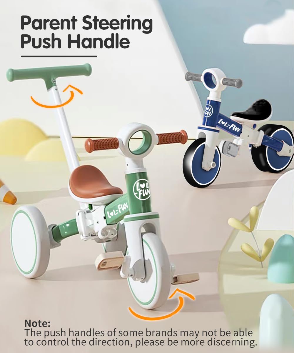 **Best 5-in-1 Tricycle for Toddlers 2-5 Years Old – Convertible Kids Trike with Push Handle & Balance Bike – Perfect Gift for 1, 2, 3 Year Old Boys & Girls – Ideal for Outdoor Play, Learning Balance & Parent-Assisted Rides**