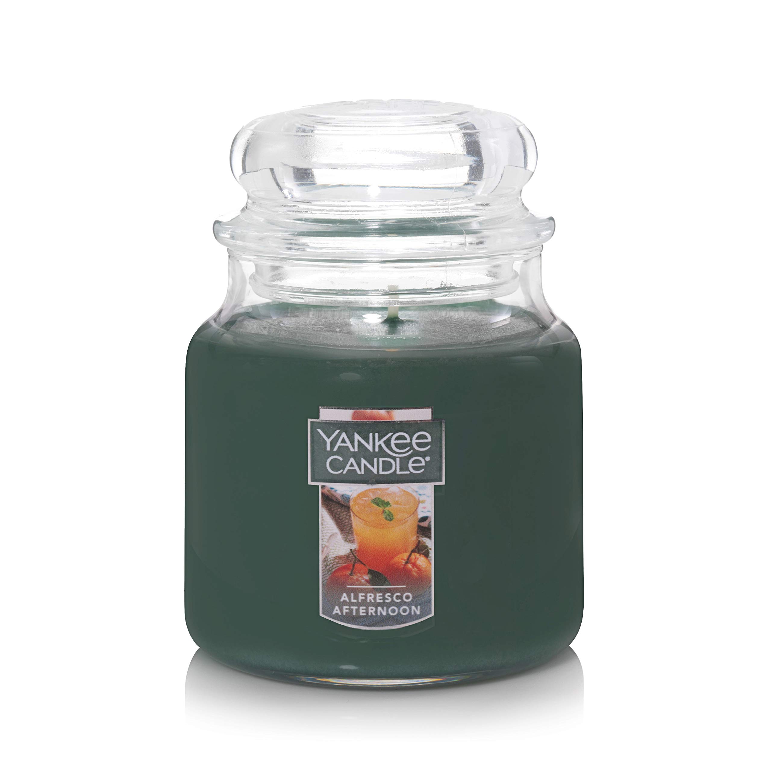 Yankee Candle Alfresco Afternoon Scented Candle - 14.5oz Medium Jar with Single Wick, 65+ Hours Burn Time | Perfect for Home Decor, Relaxation & Outdoor Gatherings