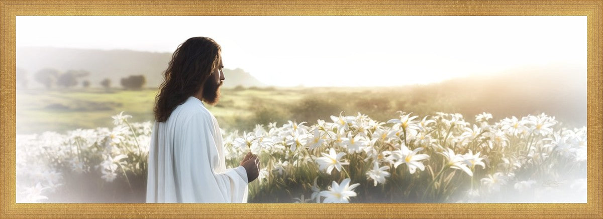 Consider The Lilies - Inspirational Christian Wall Art Decor for Home, Office & Church | Perfect for Gifts, Bible Study & Faith-Based Interior Design