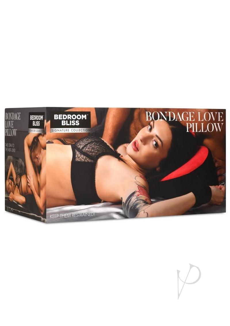 Bedroom Bliss Bondage Love Pillow - Red & Black Sensual Pillow for Couples | Perfect for Romantic Nights & Adult Play