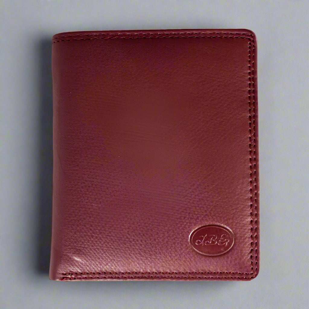 JBG International Men's Bifold Leather Wallet with Flip-Up Wing - RFID Blocking, Slim Design for Daily Use & Travel