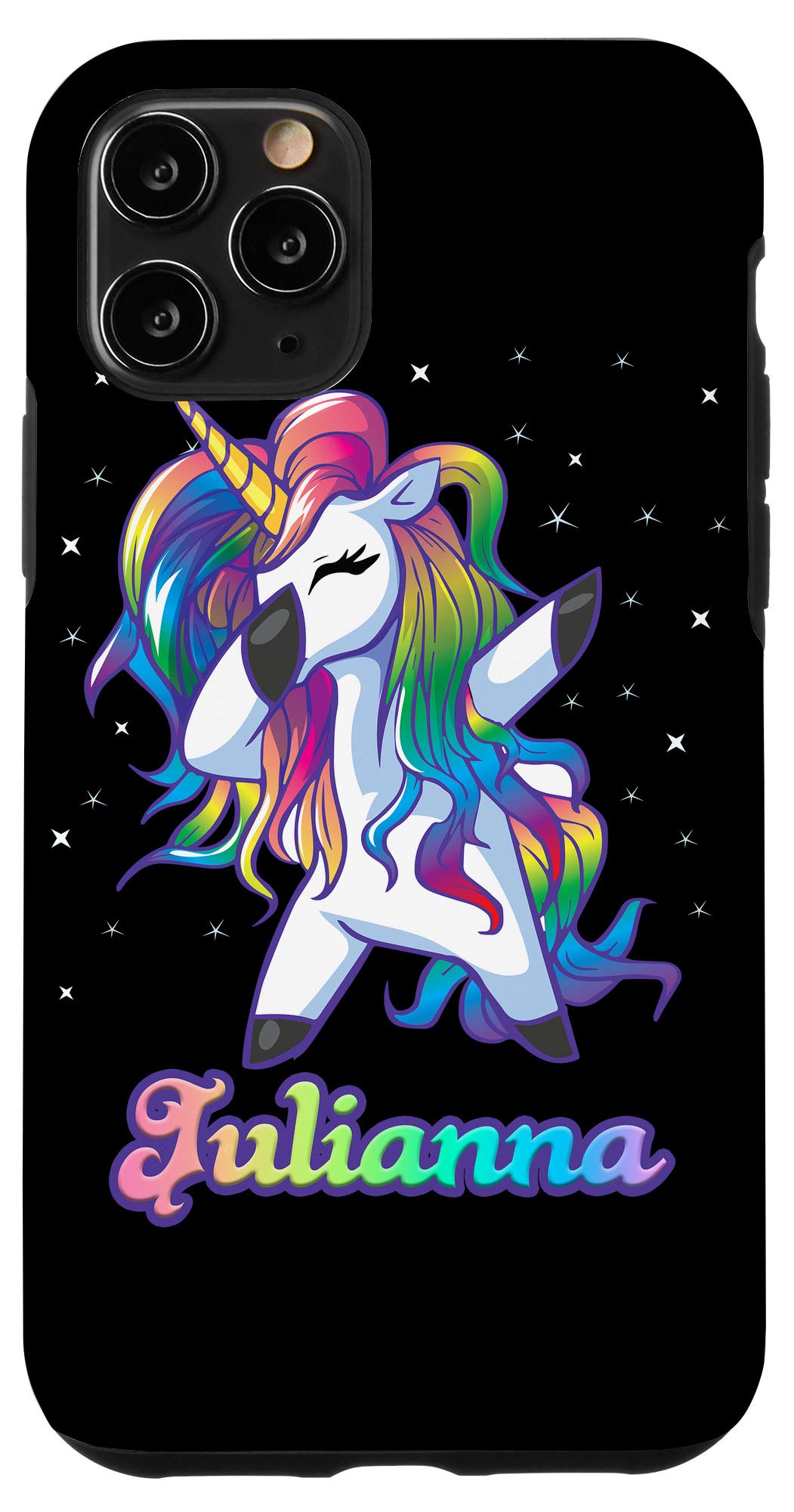 Custom Personalized iPhone 11 Pro Case - Unicorn Dabbing Design by JULIANNA | Protective Phone Cover for Everyday Use, Travel & Gifts