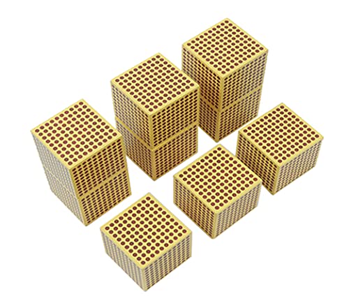 Montessori Math Toys - Wooden Cubes for Kids 2-8, Preschool Learning for Home & Classroom
