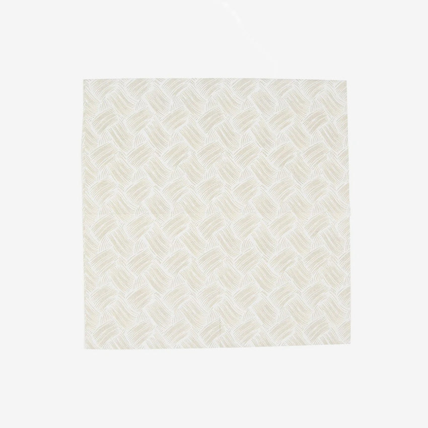 Premium Caspari Basketry Paper Linen Napkins - 12 Pack, Eco-Friendly Disposable Dinner Napkins for Wedding, Party & Holiday Table Decor