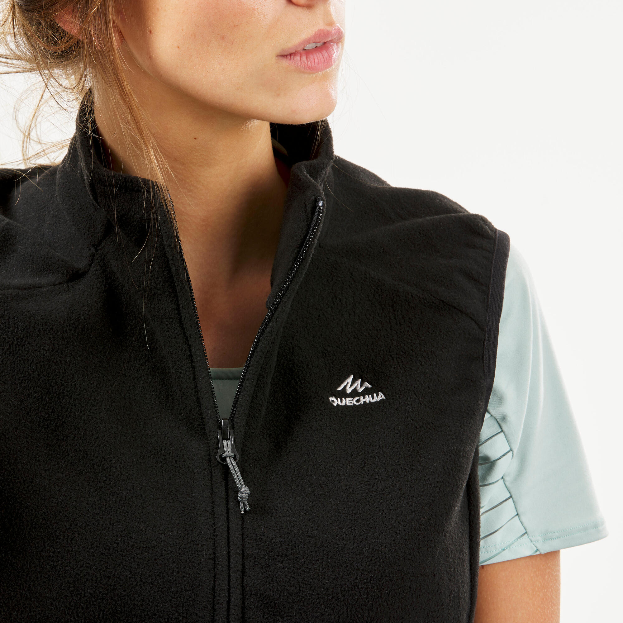 Quechua Women's MH120 Lightweight Fleece Vest for Hiking, Outdoor Activities & Travel | Warm Layering for Cold Weather Adventures