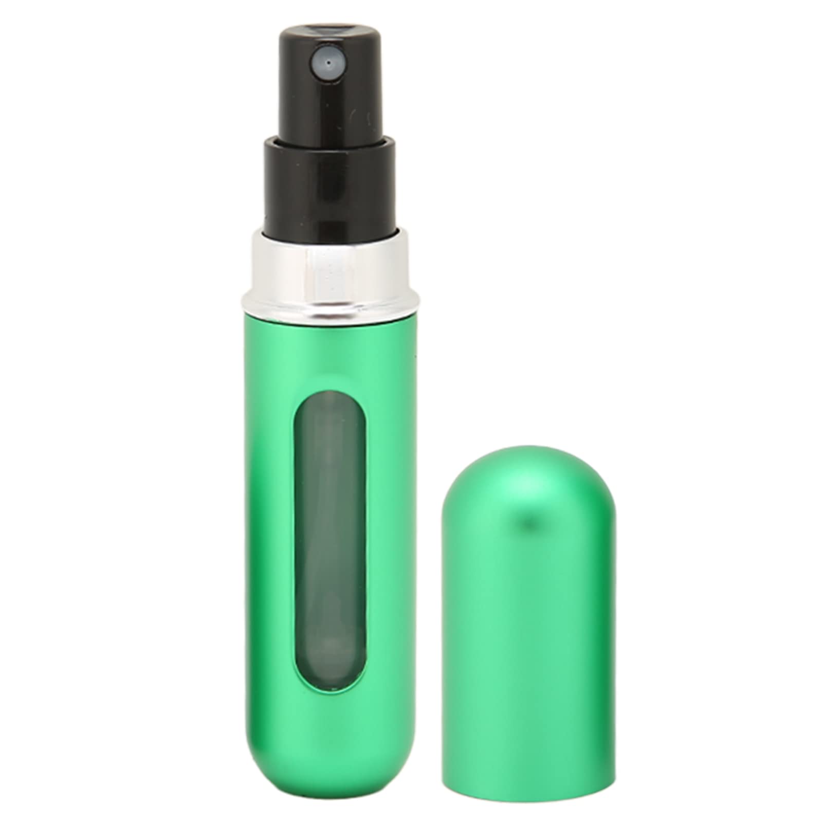 Portable Refillable Perfume Bottle - 10ml Travel Perfume Atomizer with Fine Mist Sprayer for Women & Men, Compact Leak-Proof Design for Airplane Carry-on, Gym, Office & Vacation (Green)
