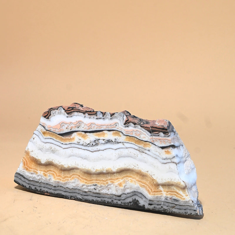 7 Inch Polished Caramel Calcite Face - Perfect for Home Decor, Crystal Healing & Meditation