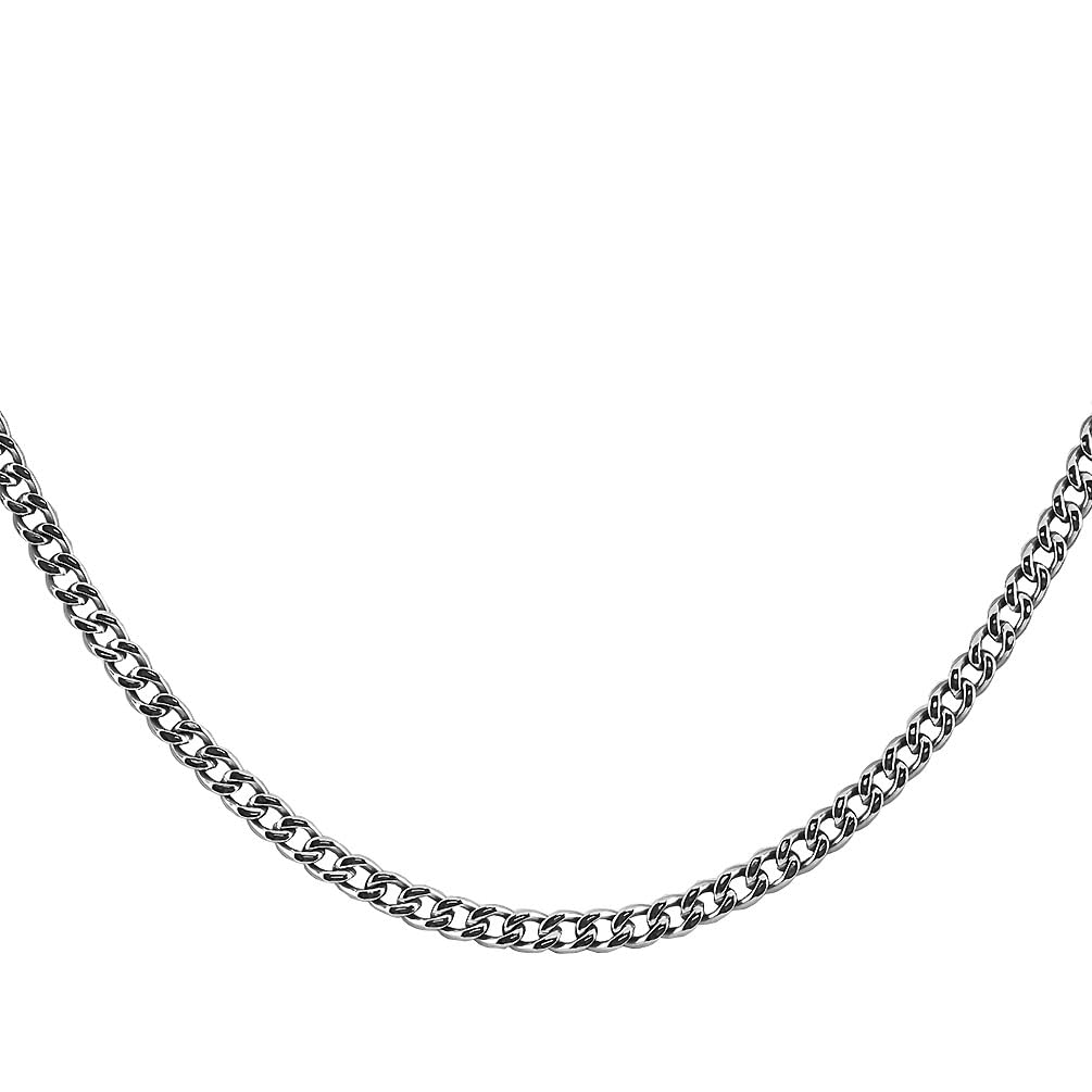 5.5mm Pure Titanium Men's Curb Link Necklace Chain - Durable & Hypoallergenic Titanium Jewelry for Men - Perfect for Everyday Wear, Gifts & Special Occasions