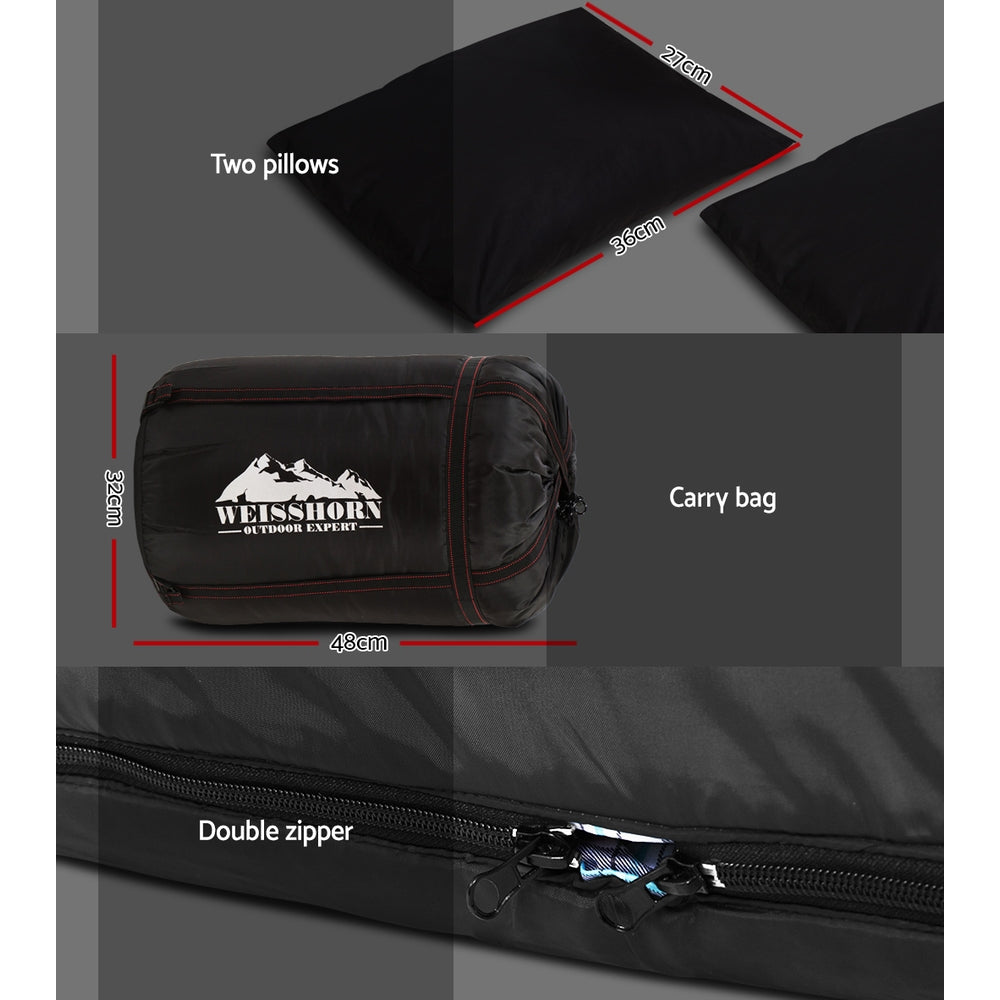 Weisshorn 5 Degree Sleeping Bag for Camping & Hiking - Lightweight, Waterproof & Comfortable Outdoor Gear - Perfect for Backpacking, Travel & Cold Weather Adventures