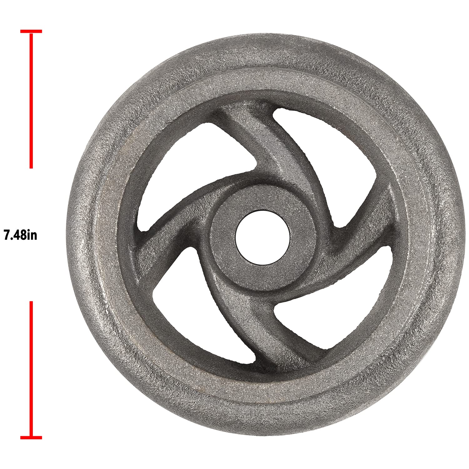 4-Piece Cast Iron Mining Ore Cart Wheel Set for Large Model Mine Cars - 7 1/4 Inch Small Track Wheels - Perfect for Model Railroads, Mining Displays & Historical Dioramas