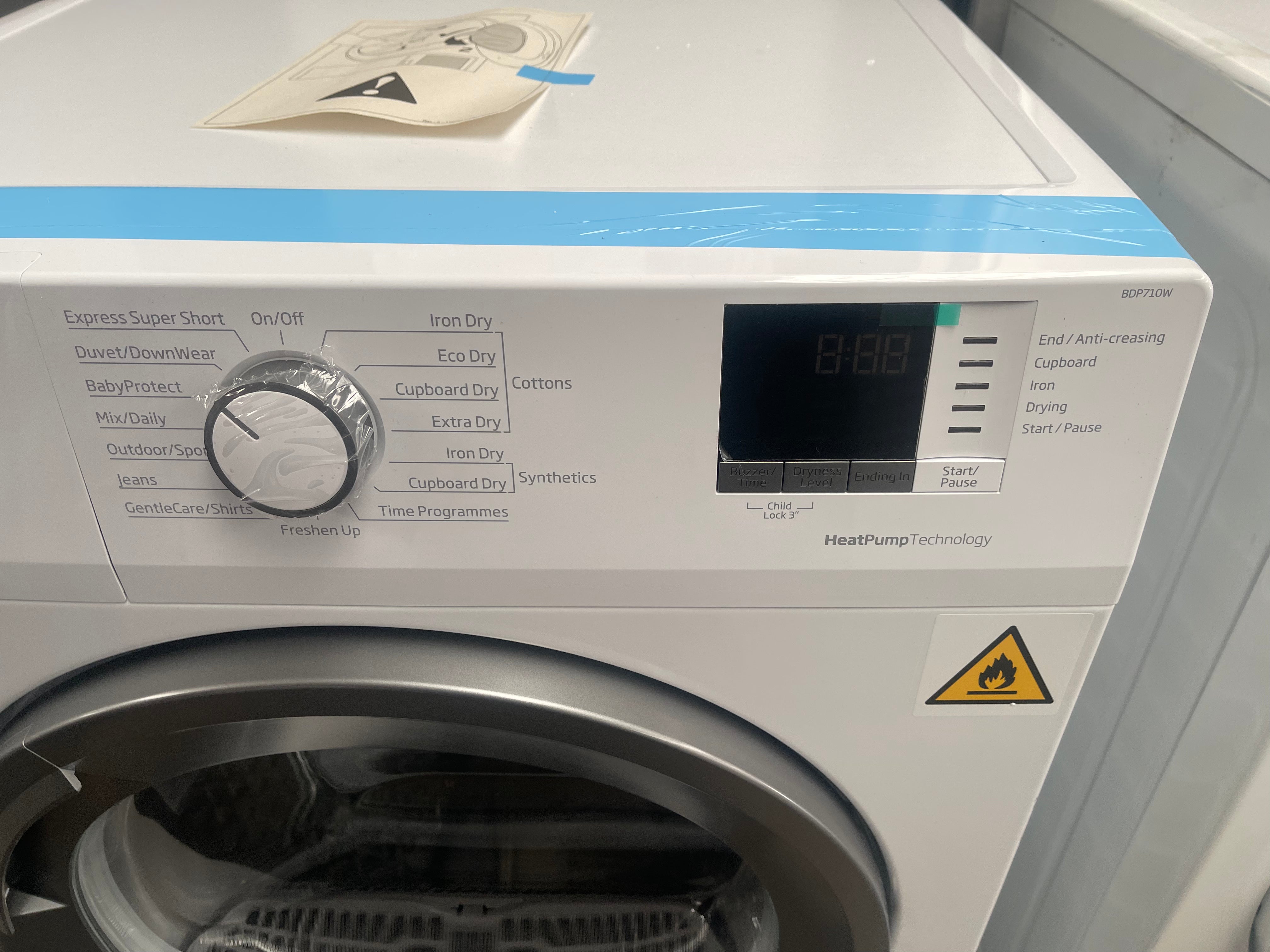 Beko BDP710W 7kg Heat Pump Dryer - Energy Efficient, Quiet & Gentle on Clothes | Factory Second Condition | Perfect for Apartments, Laundry Rooms & Small Spaces