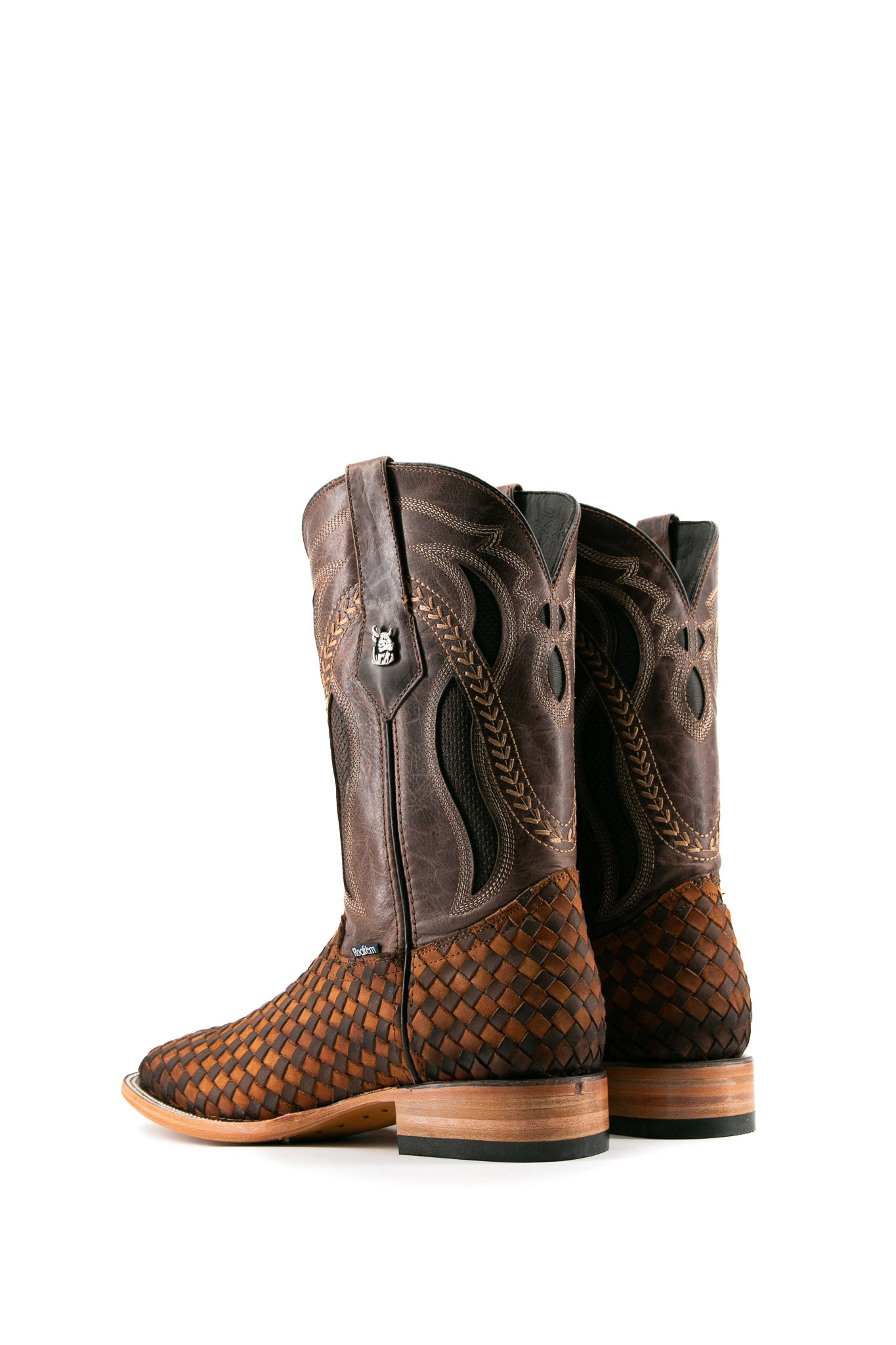 Handmade Serbia Woven Square Toe Cowboy Boots for Men & Women - Western Style Leather Ankle Boots for Country Dancing, Rodeo & Outdoor Adventures