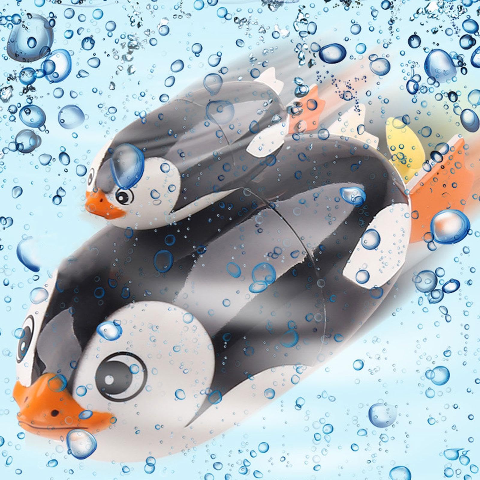 Penguin Swimming Bath Toy for Babies & Toddlers - Wind Up Water Toy for Bathtub, Pool & Playtime | Fun Bathing & Swimming Penguin & Turtle Toys for Kids
