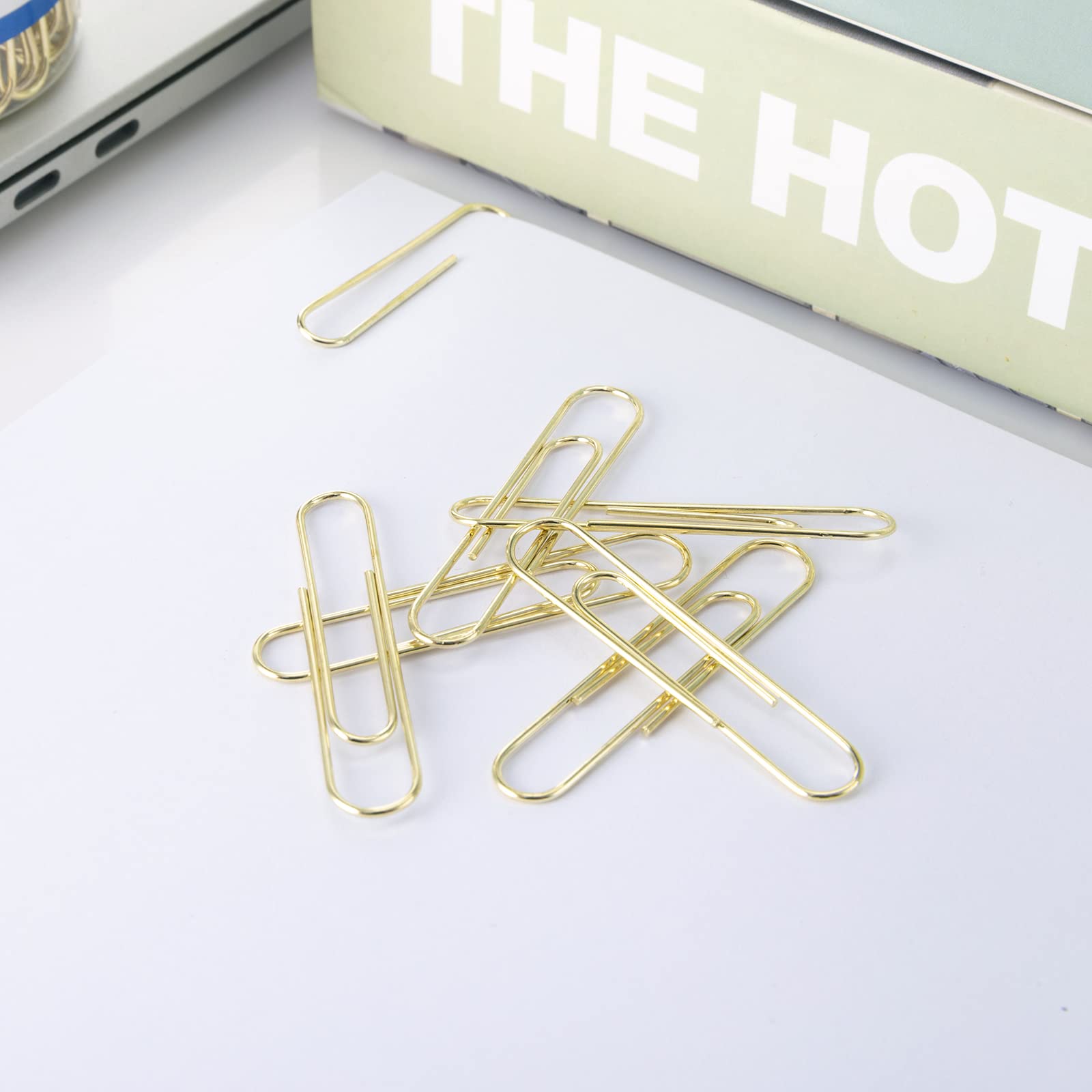 Large Gold Jumbo Paper Clips 2 Inch - 100 Pack for Office & School Use