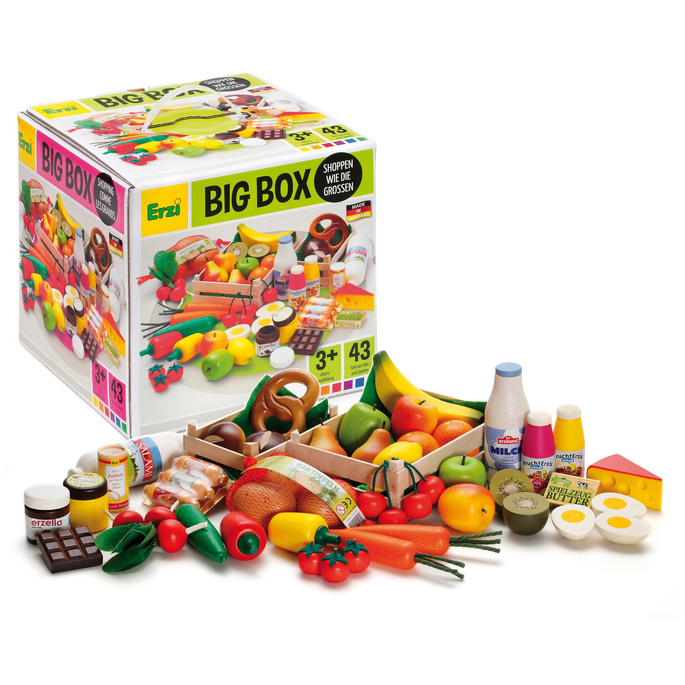Premium Wooden Grocery Storage Box - 21.4 x 21.4 x 22 cm Assorted Organizer for Kitchen, Pantry & Home Decor | Perfect for Fruits, Vegetables & Dry Food Storage