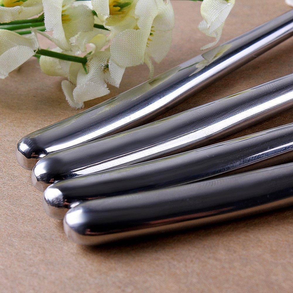 Korean Stainless Steel Long Handle Spoon - 3Pcs Set for Rice, Soup, Iced Tea & Coffee