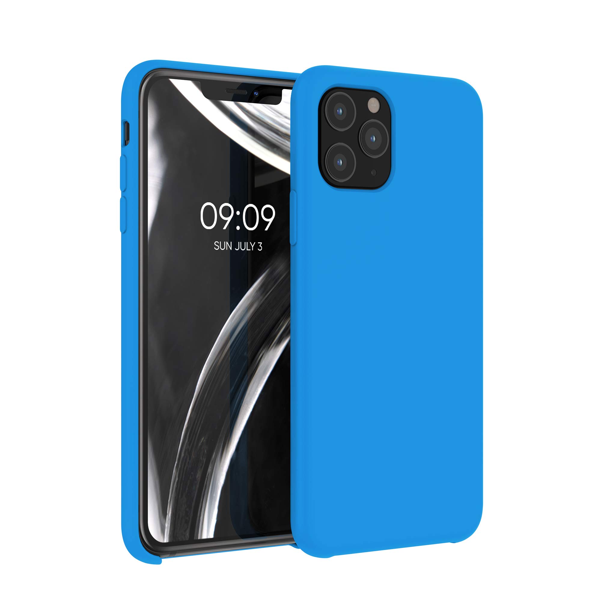 kwmobile Premium TPU Silicone Case for Apple iPhone 11 Pro - Soft Protective Phone Cover in Radiant Blue | Slim Fit, Shockproof Design for Everyday Use & Travel Protection