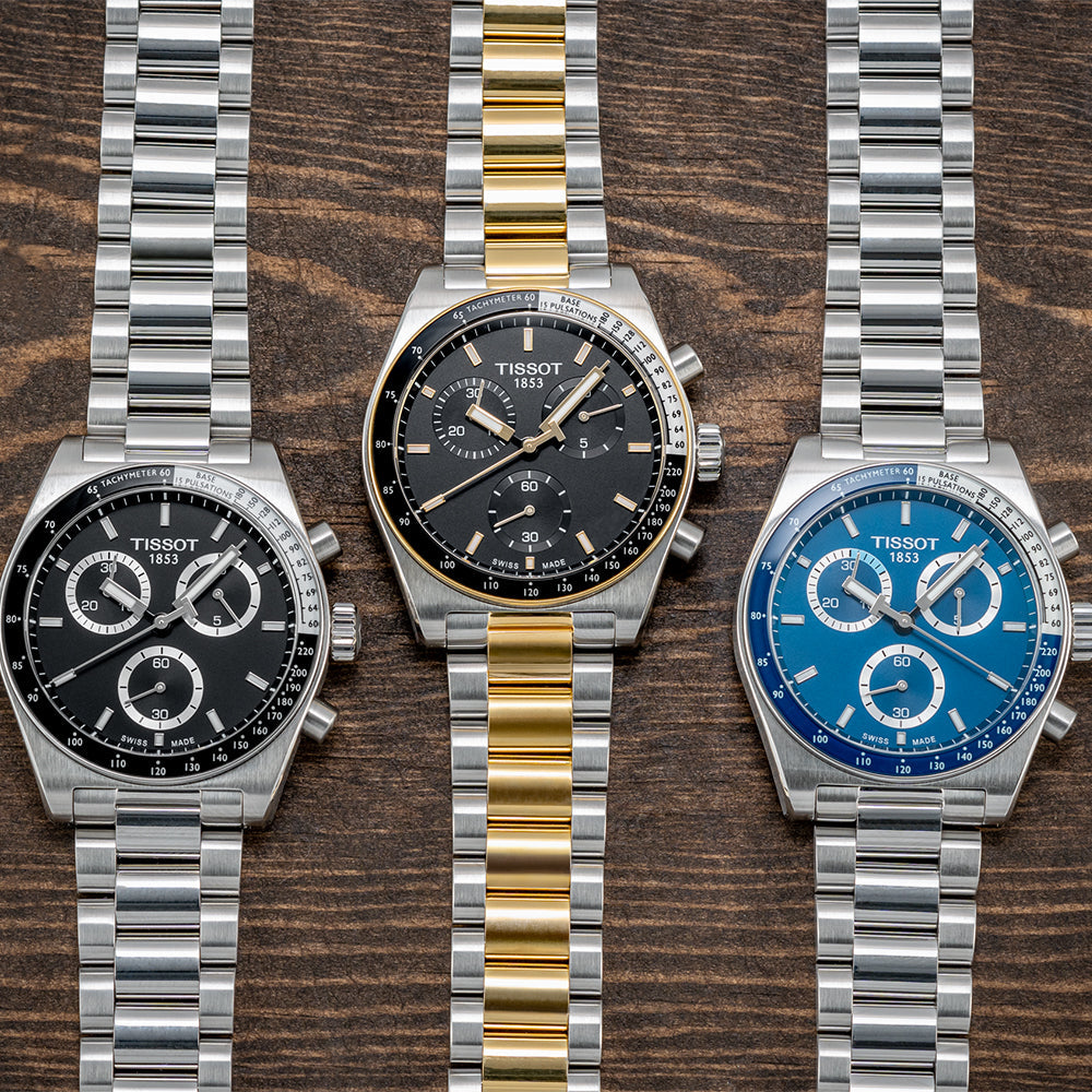 PR516 40mm Black Quartz Chronograph Watch with Stainless Steel Bracelet - Perfect for Men's Casual, Business & Formal Wear