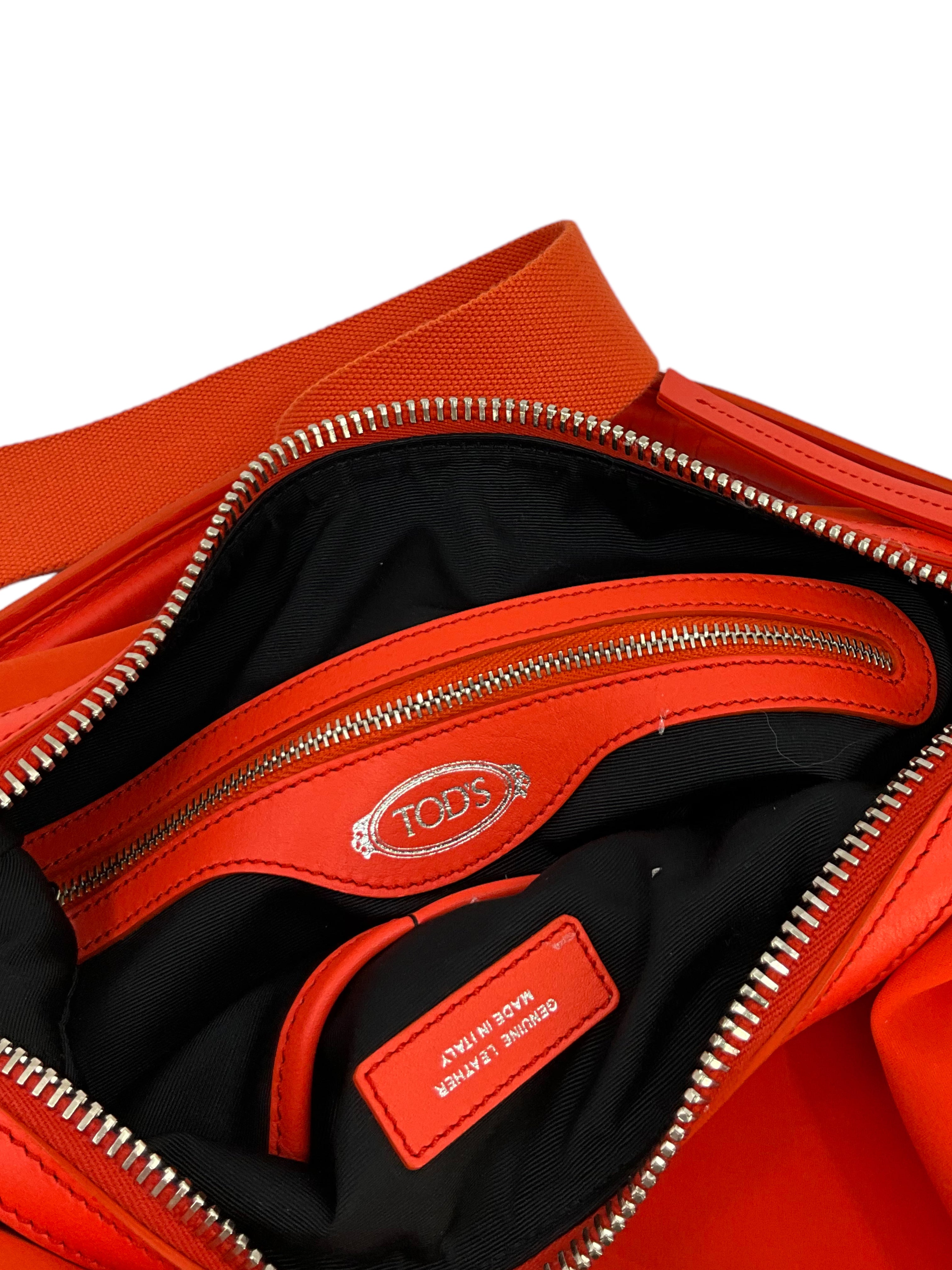 TOD'S Logo Two Way Shoulder Bag for Women - Convertible Crossbody & Handbag - Perfect for Work, Travel & Everyday Use