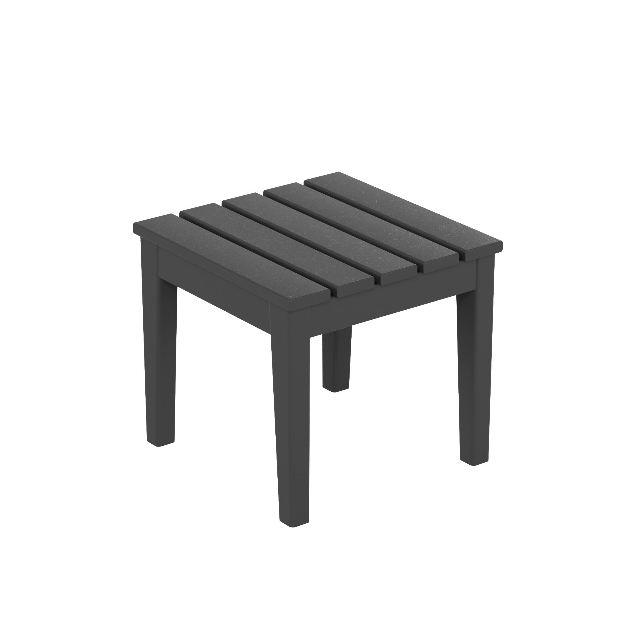 Weather-Resistant Small Outdoor Side Table - Square Patio End Table & Coffee Table for Indoor, Porch, Balcony, Garden, Poolside & Deck Use - Durable Gray Conversation Table for Outdoor Entertaining & Relaxation