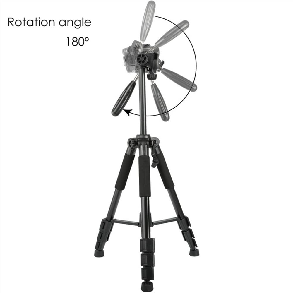 Professional RajoNN Q111 Aluminum Tripod Stand - Portable Travel Camera & Phone Tripod with Mount Holder for DSLR, Smartphone, iPad - Perfect for Vlogging, Photography & Video Shooting