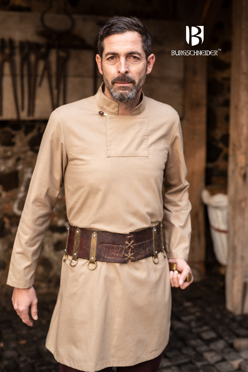 Viking Skjoldehamn Tunic - Medieval Norse Einarr Hemp Tunic for LARP, Reenactment & Historical Costume | Authentic Viking Age Clothing for Men