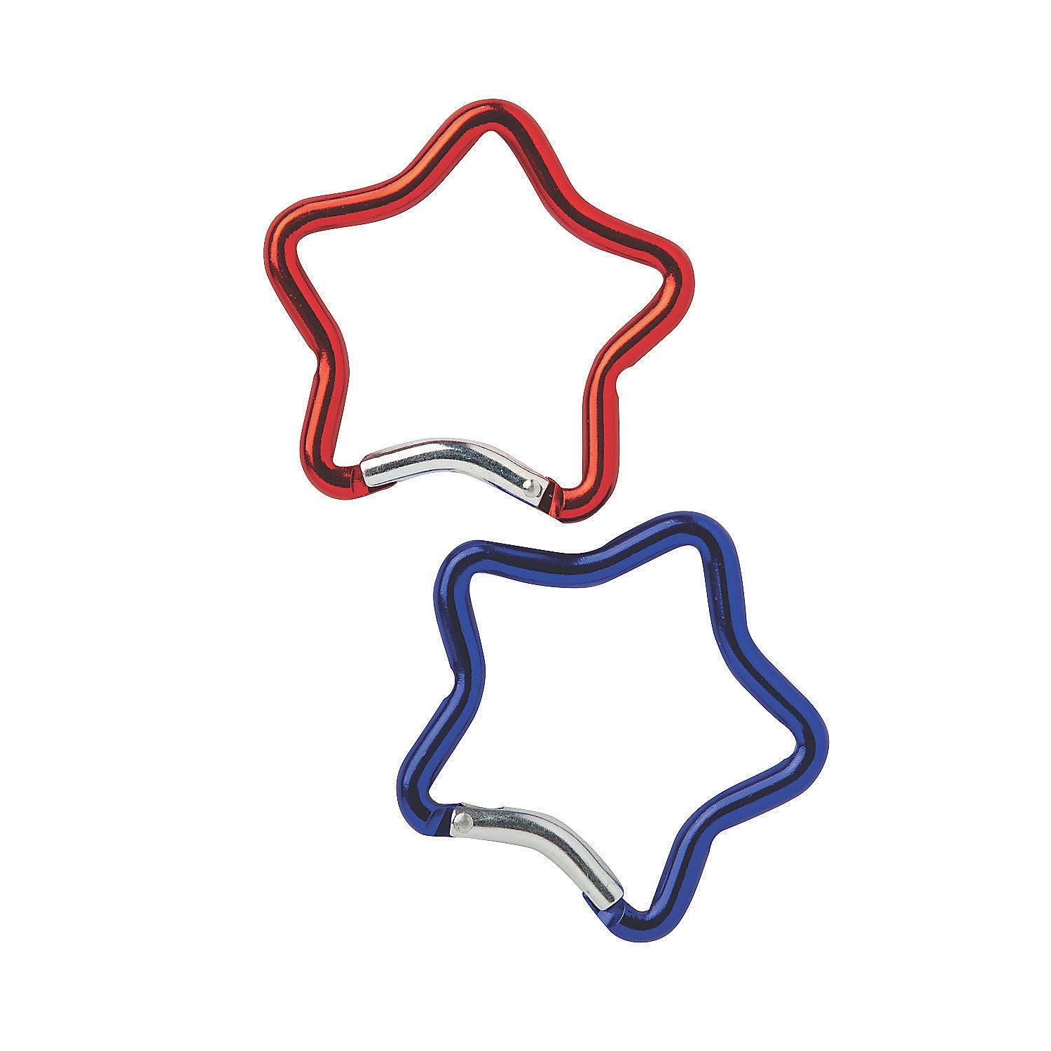 Colorful Star Carabiner Keychain Clips - 12 Pack Durable Metal Key Rings for Backpacks, Luggage, Gym Bags & Outdoor Gear - Fashion Accessories for Keys, ID Badges & More