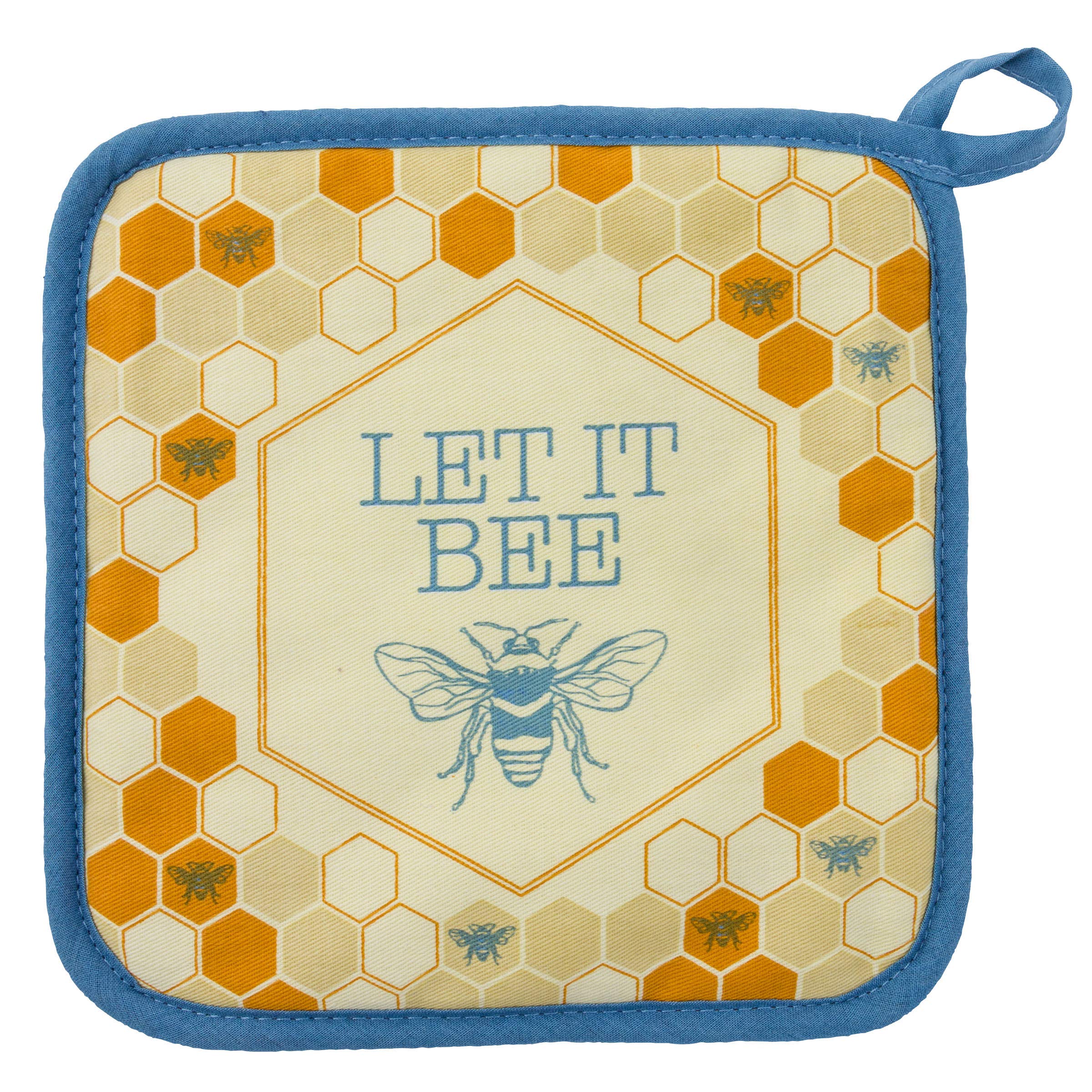 Bee Oven Mitt & Pot Holder Set - Heat Resistant Kitchen Gloves for Baking & Cooking - Perfect Gift for Home Chefs (Karma Gifts) - Ideal for Holiday Baking, BBQ Grilling & Kitchen Safety