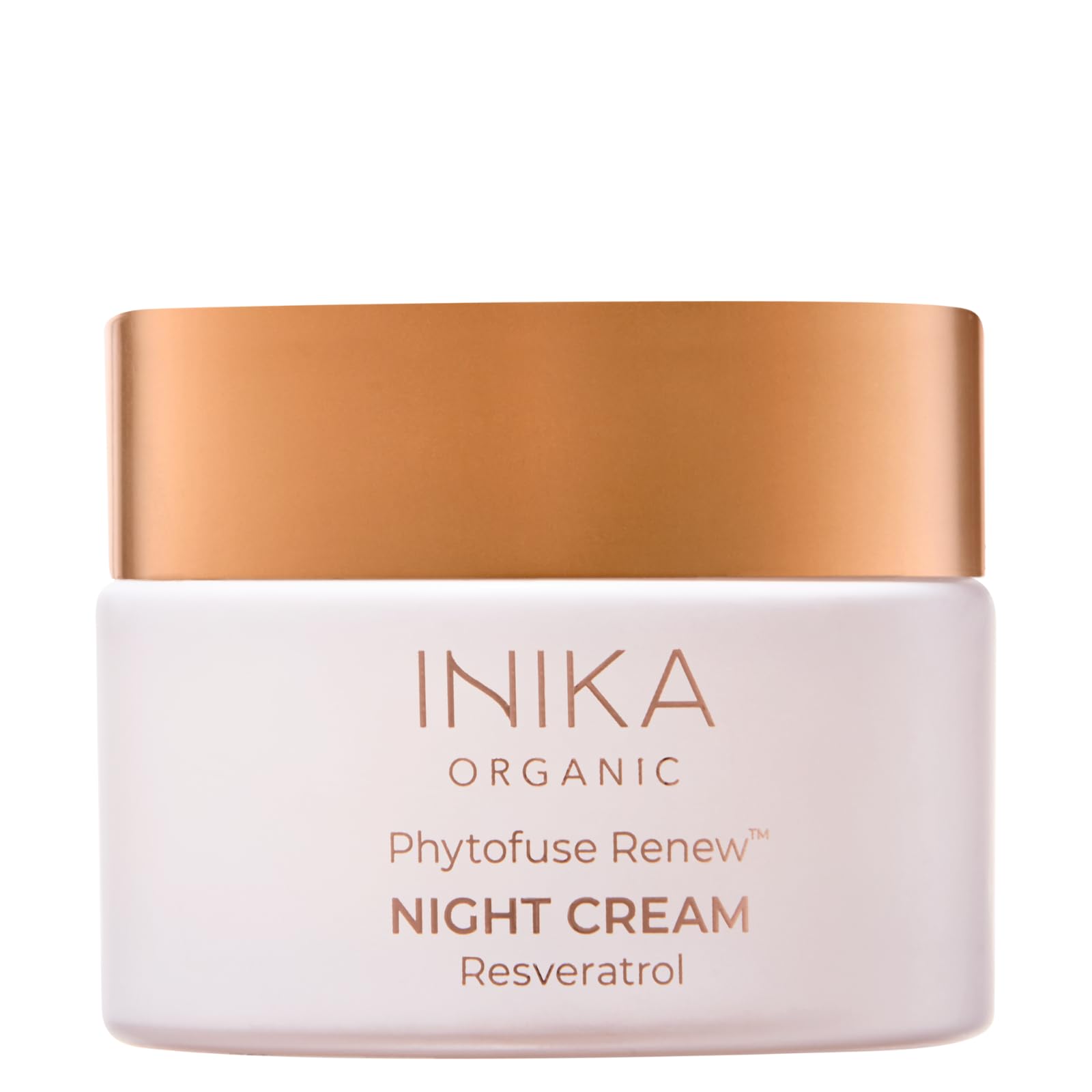 INIKA Organic Phytofuse Renew™ Night Cream - Vegan Anti-Aging Face Moisturizer with Natural Ingredients for Overnight Skin Repair & Hydration (50ml) | Perfect for Dry, Sensitive & Mature Skin Night Care Routine