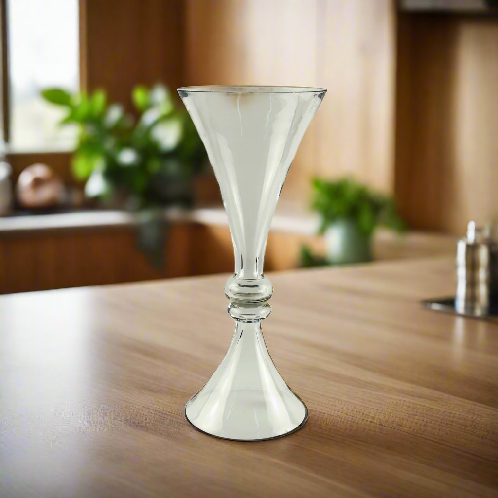 15.75 Inch Trumpet Glass Vase - Elegant Flower Arrangement Centerpiece for Weddings, Home Decor, and Special Events