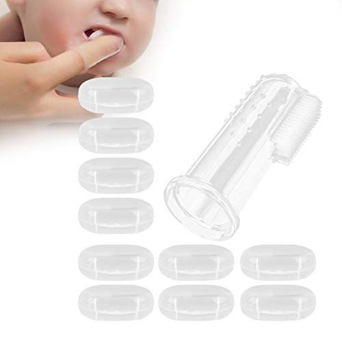 Soft Silicone Finger Toothbrushes for Babies - BPA-Free, Temperature Resistant Infant Toothbrush for Gentle Oral Care - Perfect for Home, Bathroom & Travel (Transparent) - Ideal for Newborns & Toddlers' First Teeth Cleaning