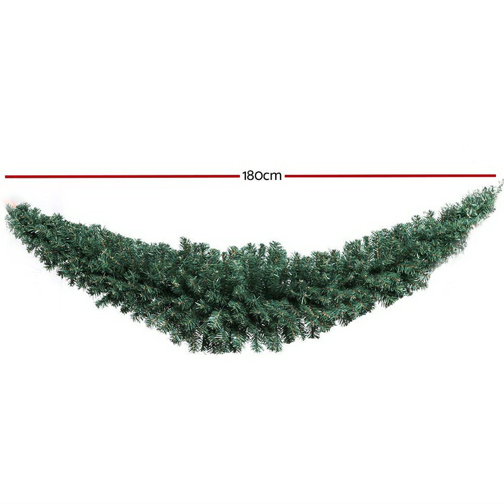 1.8M Green Christmas Garland - Xmas Tree Decoration for Holiday Home & Party Decor | Perfect for Fireplace, Staircase, and Christmas Tree Decoration