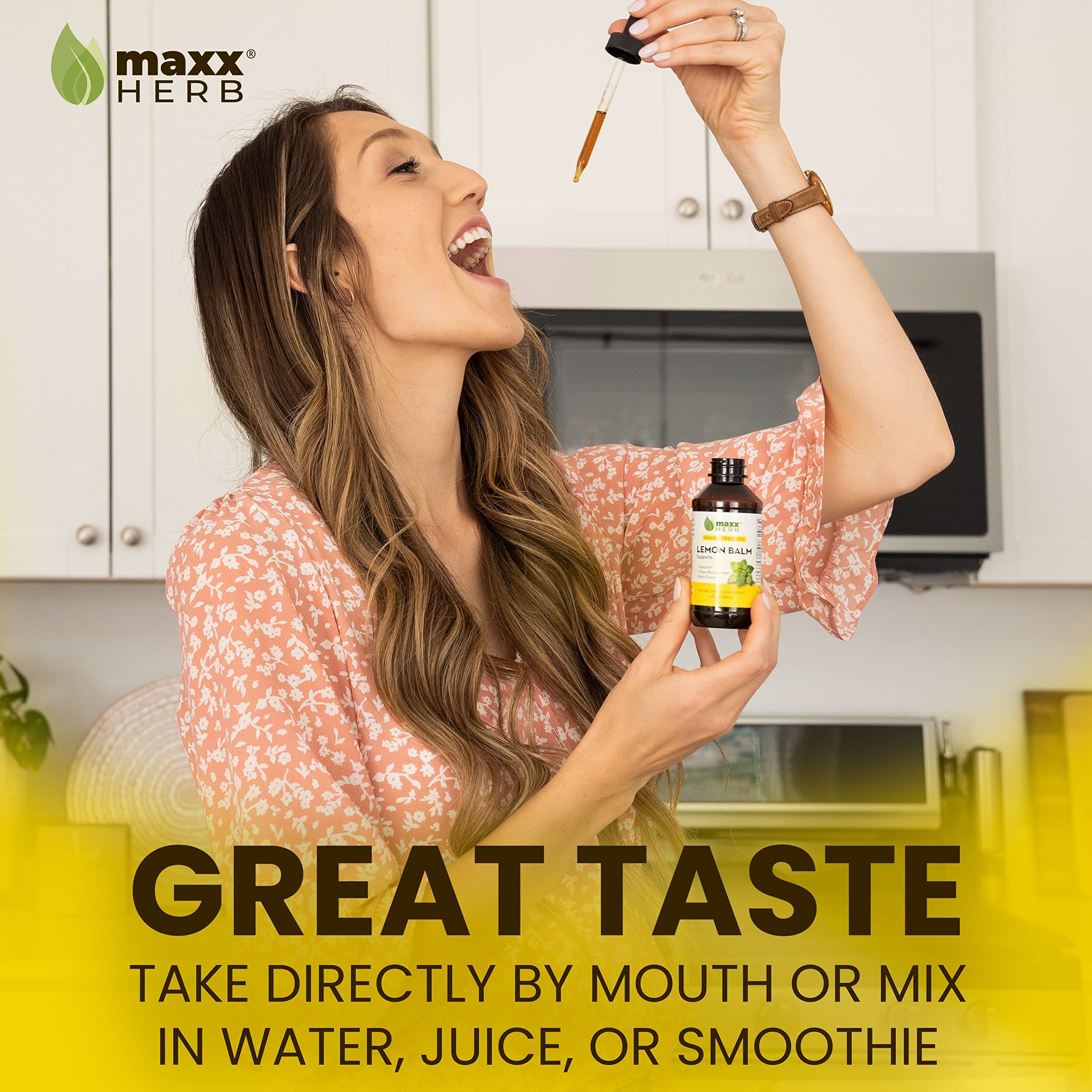 Maxx Herb Lemon Balm Extract - Maximum Strength Lemon Balm Tincture for Nervous System Support & Stress Relief - Fast Absorption Formula (Better Than Capsules) - 4 Bottles x 4oz (240 Servings) - Perfect for Daily Relaxation, Anxiety Relief & Natural Sleep Aid