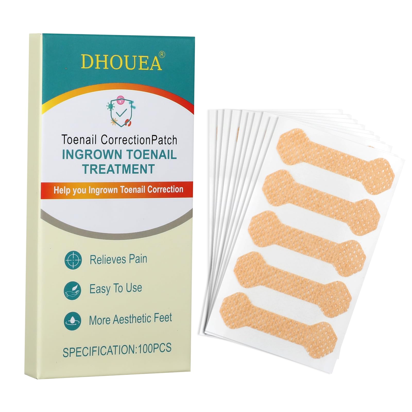 **Professional Ingrown Toenail Treatment Strips – 100 Pcs Pedicure Kit for Pain Relief & Toenail Correction – Ideal for Home Care & Salon Use**
