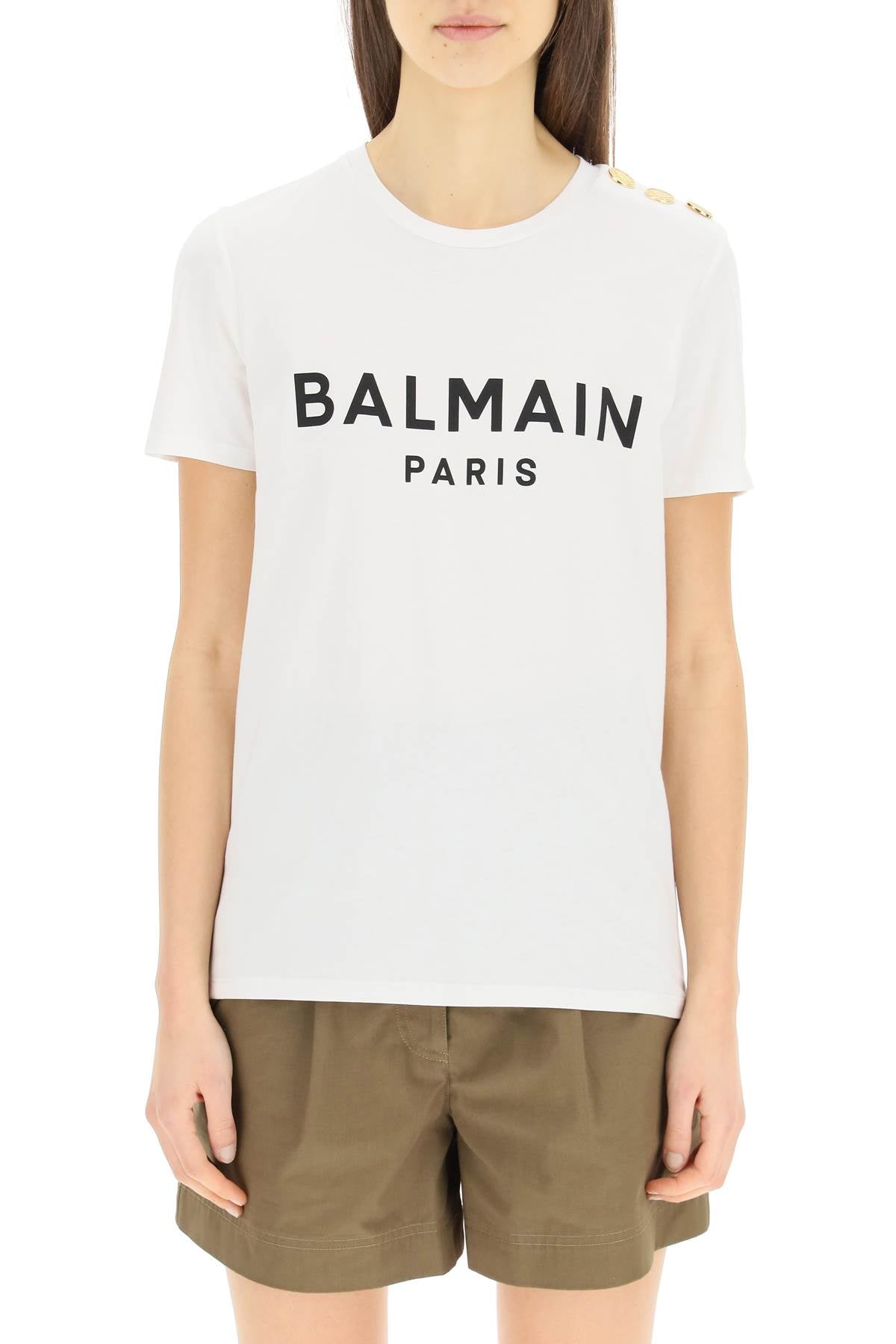 Balmain Logo Button-Up T-Shirt for Men & Women | Stylish Casual & Streetwear Fashion | Perfect for Daily Wear, Parties & Outings