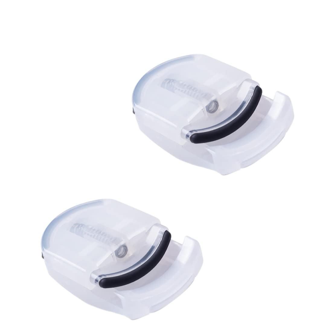 Portable Eyelash Curler Set - 2Pcs Mini Plastic Eyelash Curling Clips for Travel, Refillable & Reusable Lash Curler for Natural Eye Makeup | Perfect for Daily Use, Travel, and Professional Makeup Kits